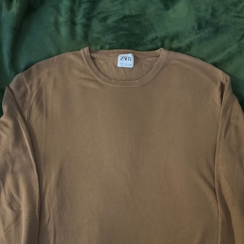 Zara Brown Long Sleeve Top